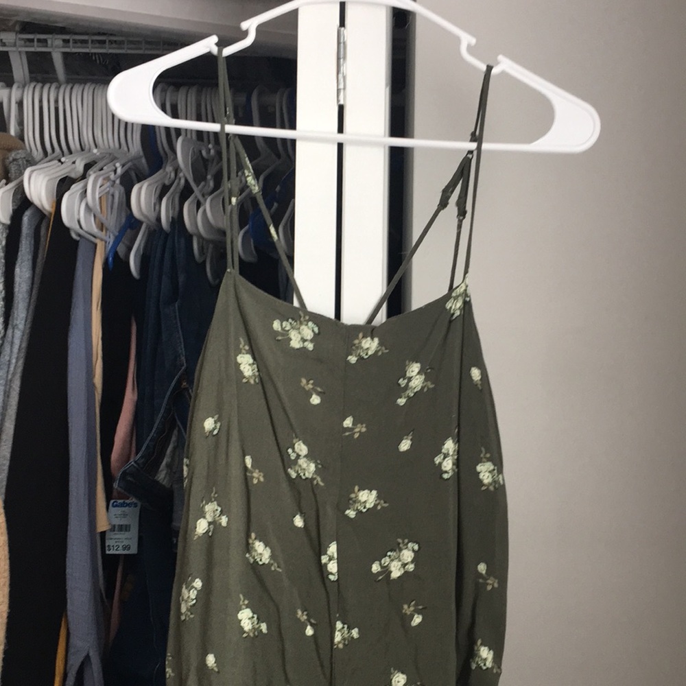 Target Wild Fable Green Floral Jumpsuit, worn once - Picture 3 of 5